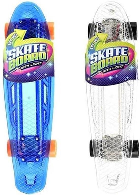 Toi-toys Skateboard mit Licht 55cm (inkl. USB-auf-Micro-USB-Kabel) bis 50 kg