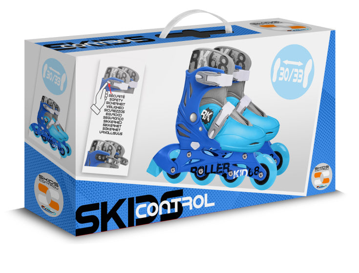 Inline-Skates einstellbare hellblaue Größe 30-33