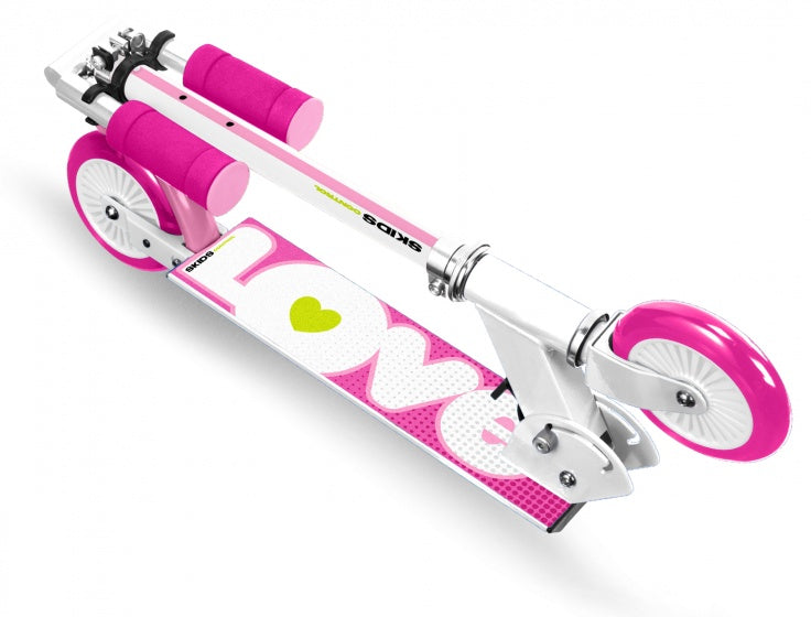 Skids Control Folding Step Love Foot Brems Girls Pink