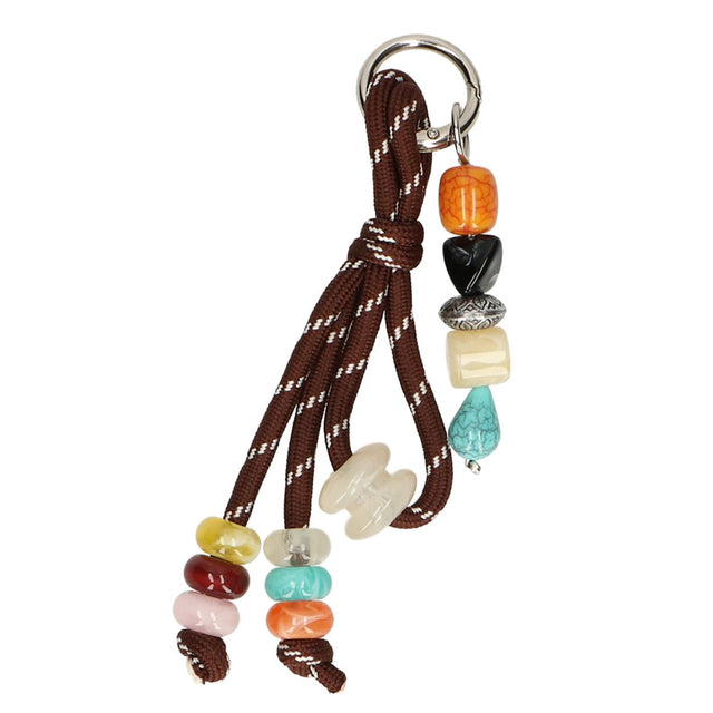 Jvdl bag charm bruin met kralen