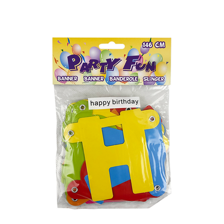 Eddy Toys Girlande Happy Birthday 146cm