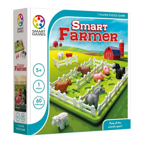 Intelligente Spiele Smart Farmer – logisches Denkspiel – 60 pädagogische Herausforderungen auf dem Bauernhof – Solospiel für Vorschulkinder und Kleinkinder – ab 5 Jahren