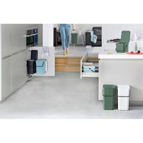 Brabantia Sort Go Abfallbehälter – 12 Liter – Dunkelgrau