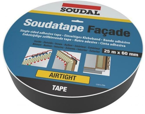 Soudal 125012 Soudatape Fassaden-Luftdichtband | 60 mm x 25 m – 125012