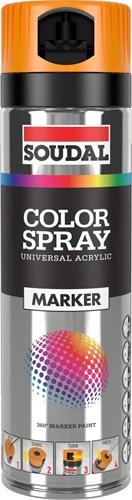 Soudal Farbmarkerspray 500 ml | Fluo-Orange – 155571