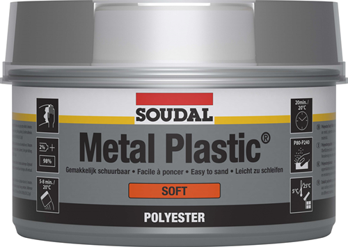 Soudal metal plastic soft | polyesterplamuur | 2 kg - 105975