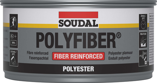 Soudal-Polyfaser | Polyesterspachtel | 500 Gramm | grau | 30102 - 103432