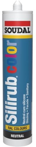 Soudal Silirub-Farbe | Silikondichtstoff | Hellelfenbein ral 1015 | 300 ml – 105827