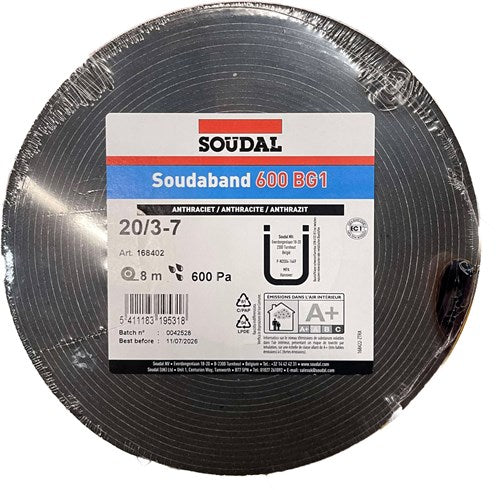 Soudal Soudaband 600 BG1 30 5-10 Anthrazit 1 m (5,6 m) – 168486