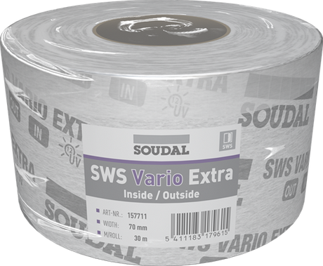 Soudal sws vario extra | feuchtigkeitsregulierende Folie | 100 mm x 30 m | weiß - 157712