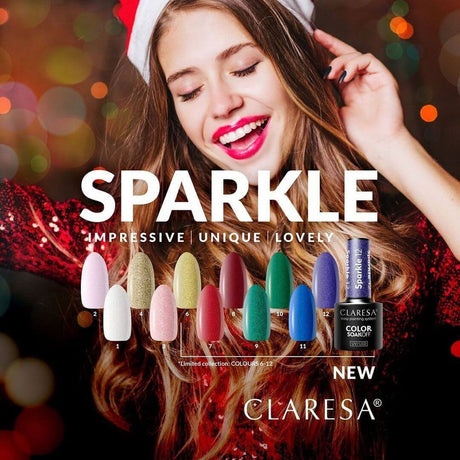 Claresa UV-LED-Gel-Nagellack, 5 ml, Sparkle 10