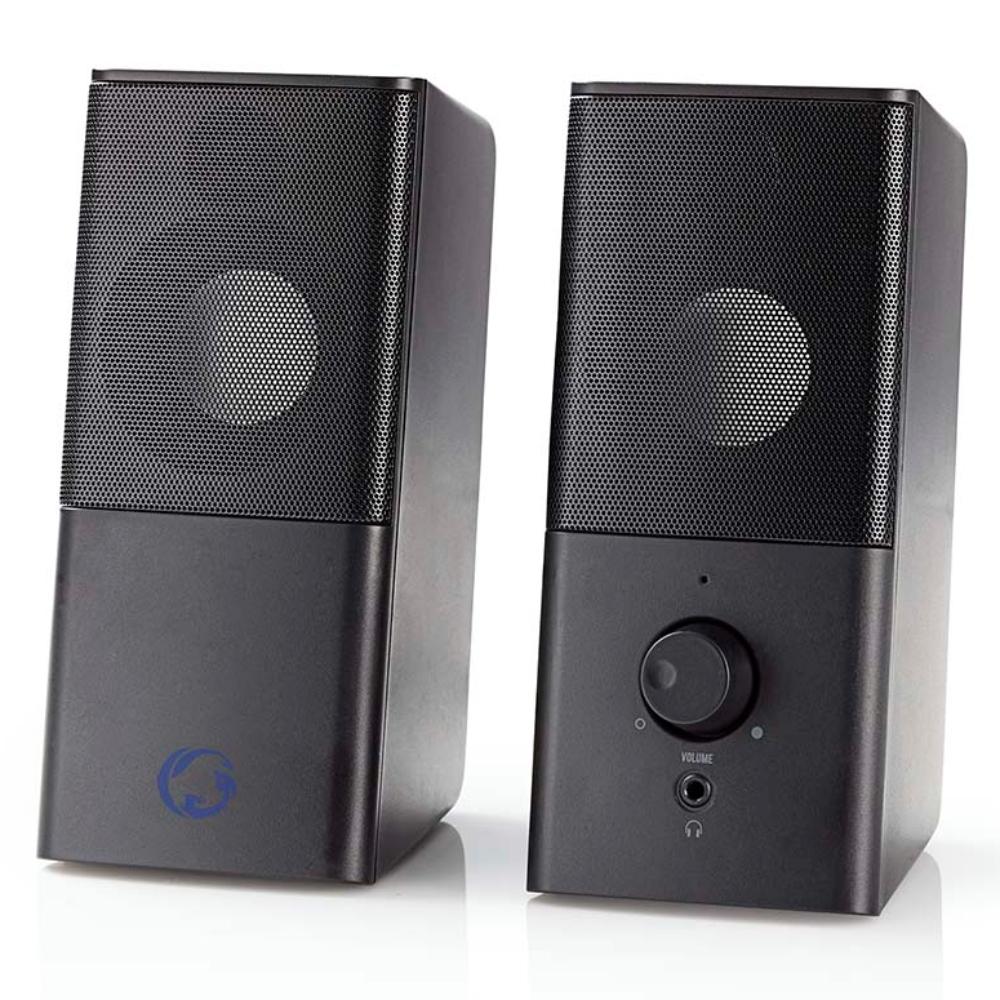 Nedis Gaming-Lautsprecher | 2,0 | 3,5-mm-Stecker | 12 w | 1 Stück - gspr10020bk gspr10020bk