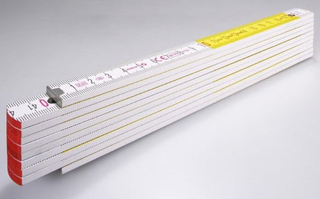 Stabila Zollstock, 717 weiß-gelbes Holz 2m - 01328