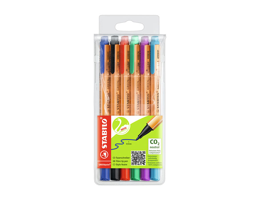 Stabilo Fineliner – Greenpoint – 6er-Set