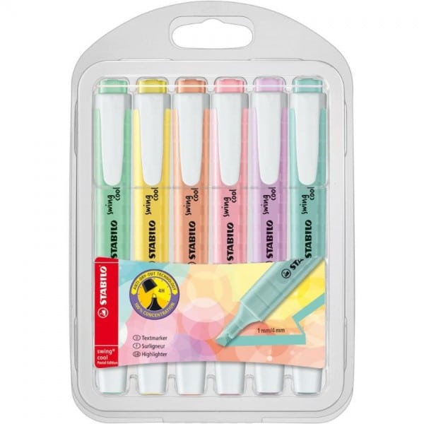 Stabilo Swing Cool Pastel – Textmarker – Set à 6 Stück