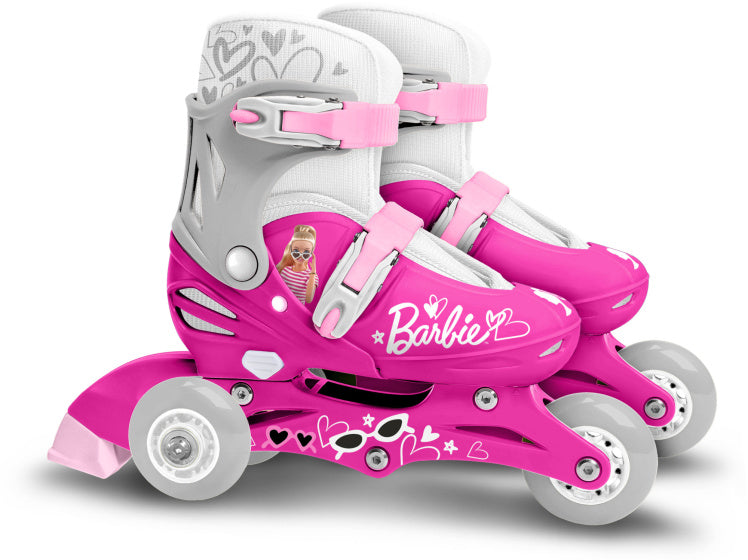 Mattel 2-in-1-Skates Hardboot Verstellbarer rosa Weiß Größe 27-30