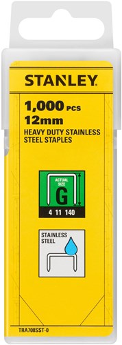 Stanley handgereedschap rvs nieten 12mm | type g | 1000 stuks - tra708sst-0
