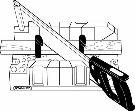 Stanley Handwerkzeuge Gehrungslade aus Kunststoff mit Gehrungssäge L300 mm B130 mm H80 mm – 1-20-600
