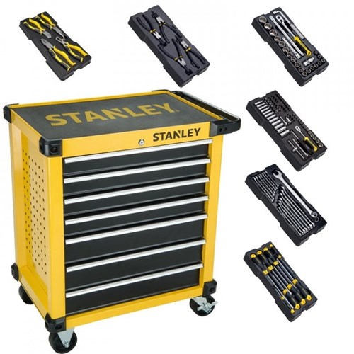 Stanley stht6-80827 Transmodul-Werkzeugwagen 7 Schubladen gefüllt mit 6 Modulen stht6-80827