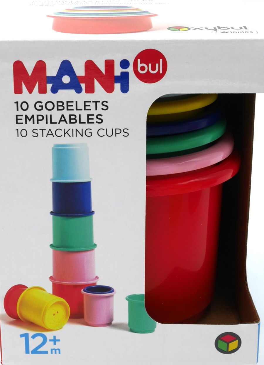 Playgo 10 Stapelbecher für kleine Baumeister in frischen Farben