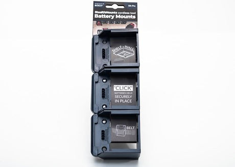 Stealthmounts BM-BO18-Blu-6 Batteriehalter für Bosch 18V Pro | blau | 6er-Pack – bm-bo18-blu-6