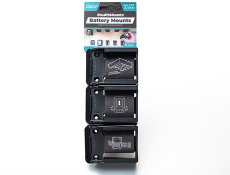 Stealthmounts bm-mk12-blk-6 Batteriehalter für Makita 12 V CXT | schwarz | 6 Stück - bm-mk12-blk-6