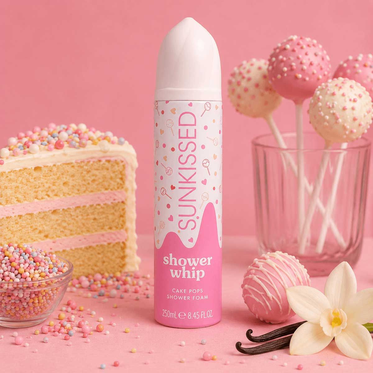 Sunkissed shower whip cake pops shower foam 250ml