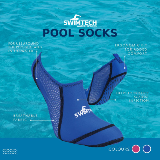 Swimtech Schwimmsocken Junior Polyesterblau Größe 37,5 40