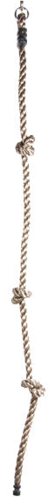 Swinging Climbing Seil mit 3 Knoten und 1 Ring 180 cm natürlich