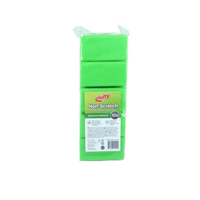 Kratzfeste Multy-Scheuerschwämme mit Griff, 13 x 6,5 x 4,5 cm, 10er-Packung grün