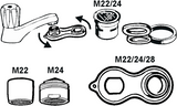 Cornat Set Öko-Belüfter M22+M24+Schlüssel - T307101