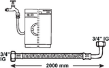 Cornat Waschmaschinen-Zulaufschlauch 2m00 Edelstahl – T357215