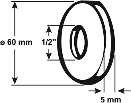 Cornat Rosette 1 2x5mm ms - t384101