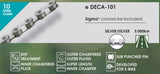 Buzaglo Taya-Kette Deca-101 1 2x5 64x136 E-Bike, 10 Gänge, Silber