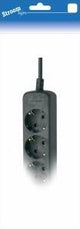 Enzo tcd ra 6-voudig 3m snoer zwart - 6672631