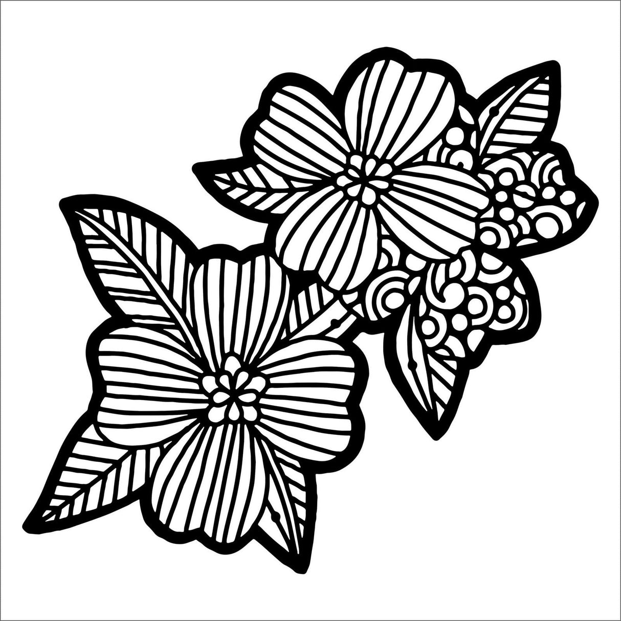 Die Werkstatt des Handwerkers • Schablonen-Hartriegelpaar 30,5 x 30,5 cm