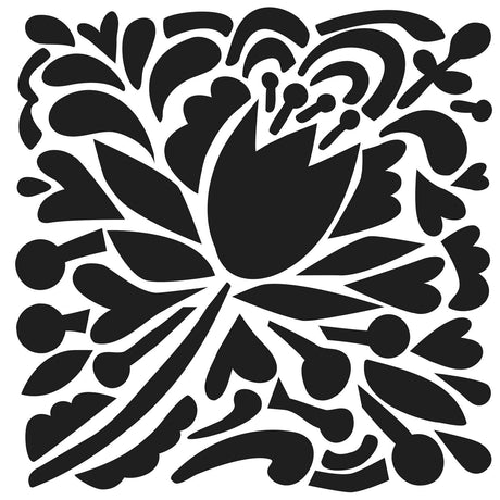Die Werkstatt des Handwerkers • Schablone Tulpenparty 30,5x30,5cm