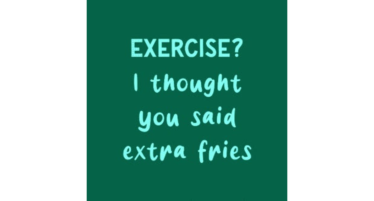 Tegeltje excercise extra fries 10,5x10,5x0,5cm