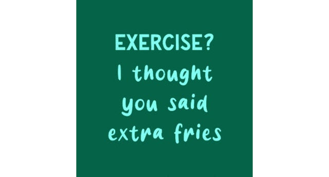 Tegeltje excercise extra fries 10,5x10,5x0,5cm