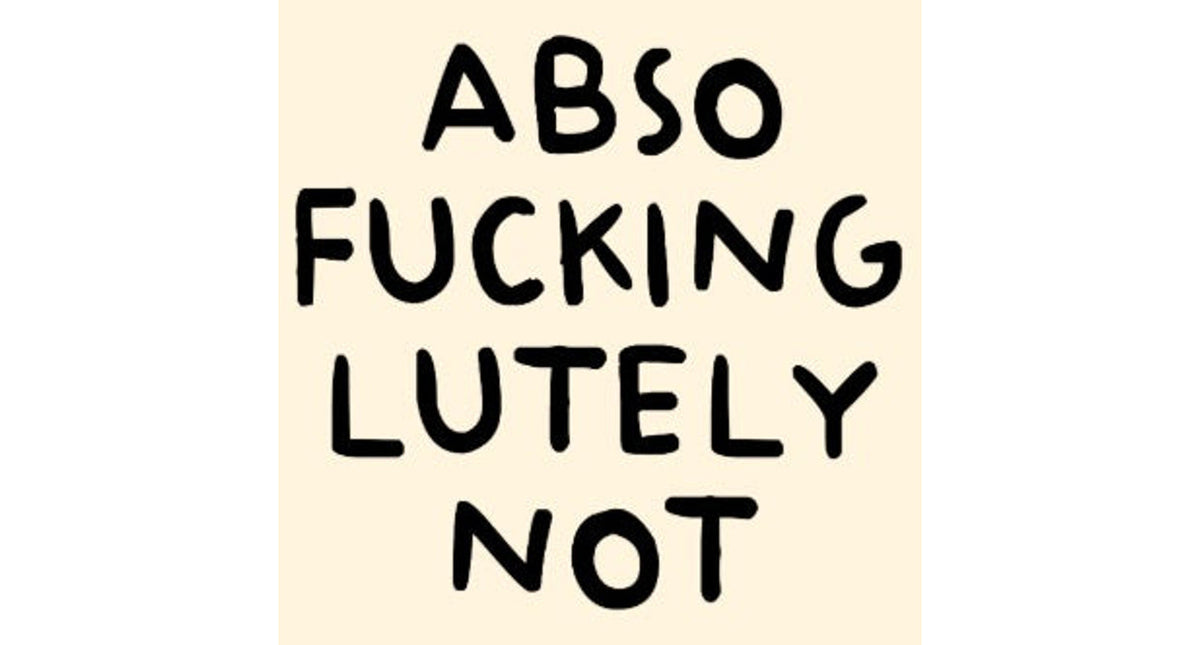 Tegeltje absolutely not 10,5x10,5x0,5cm