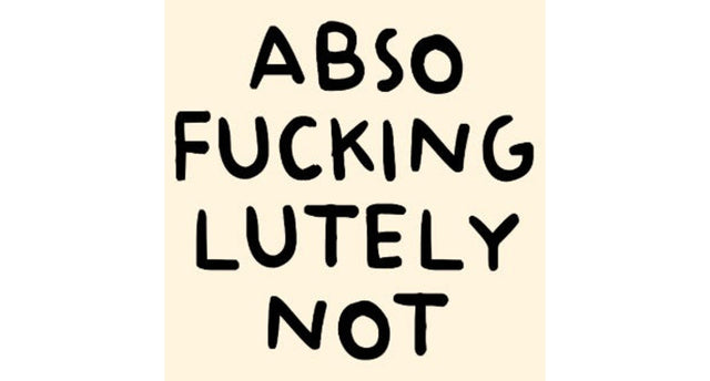 Tegeltje absolutely not 10,5x10,5x0,5cm