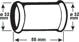 Cornat Doppelhülsensiphon 32mm ch - tec318206