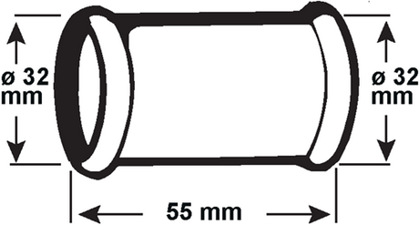 Cornat Doppelhülsensiphon 32mm ch - tec318206