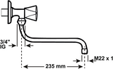 Cornat Wandarmatur mit schwenkbarem Auslauf S-Form 250 mm – tec3510021