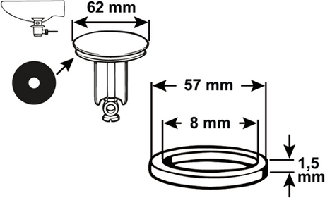 Cornat Dichtungsgummi d62mm für tec317411 - tec380245