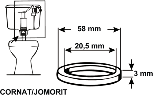 Cornat Spülbeckenabfluss-Cornat-Dichtung – tec380420