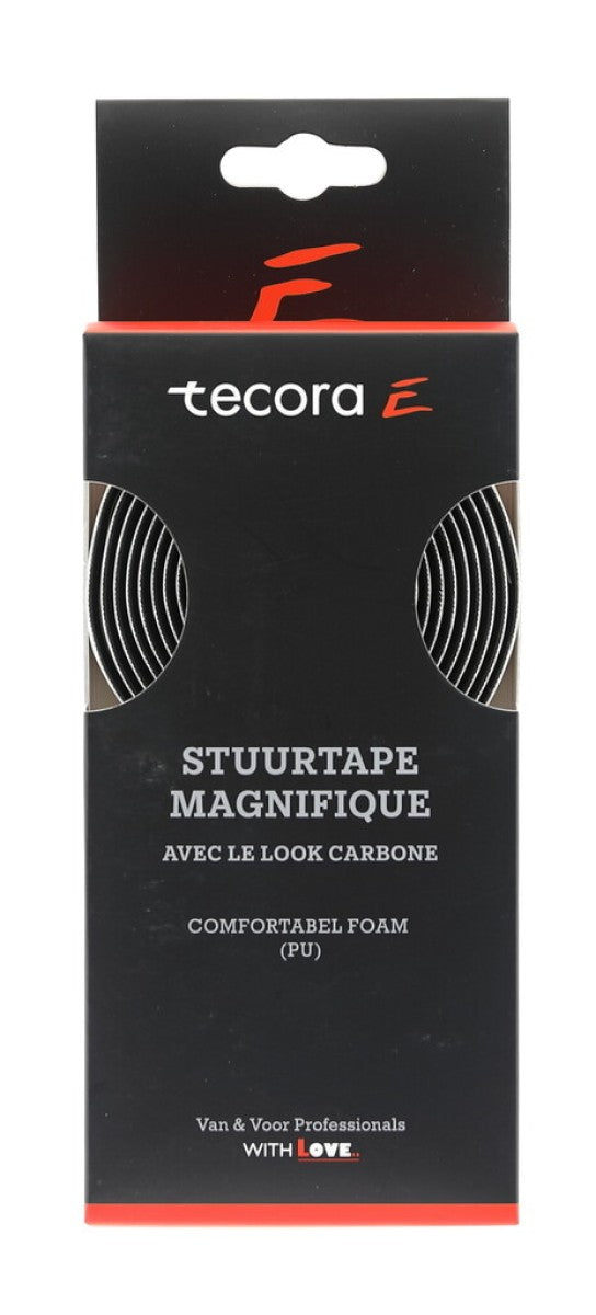 Tecora e Lenkerband Magnifique Carbon-Look, ø2,5x30mm, 2m, weiß