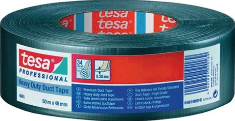 Tesa-Gewebeband | Silber | Länge 50 m | Breite 48 mm Rad | 1 Stück - 04663-00007-02 04663-00007-02
