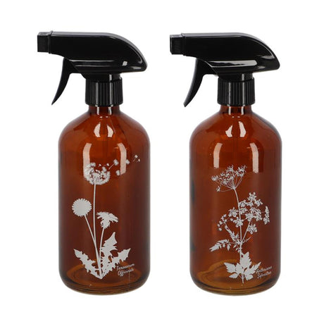Esschert Design Sprühflasche Wildblume aus braunem Glas L8,8xT7,5xH21cm