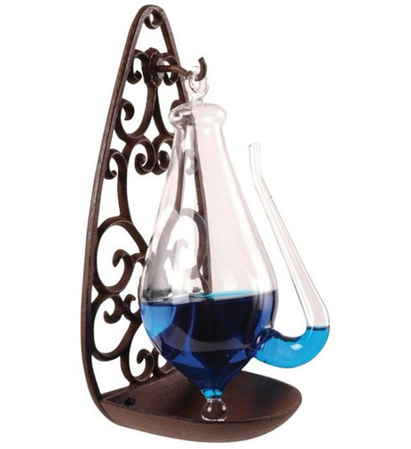 Esschert Design Donnerglas mit Gusseisenhalterung 14x12x28cm